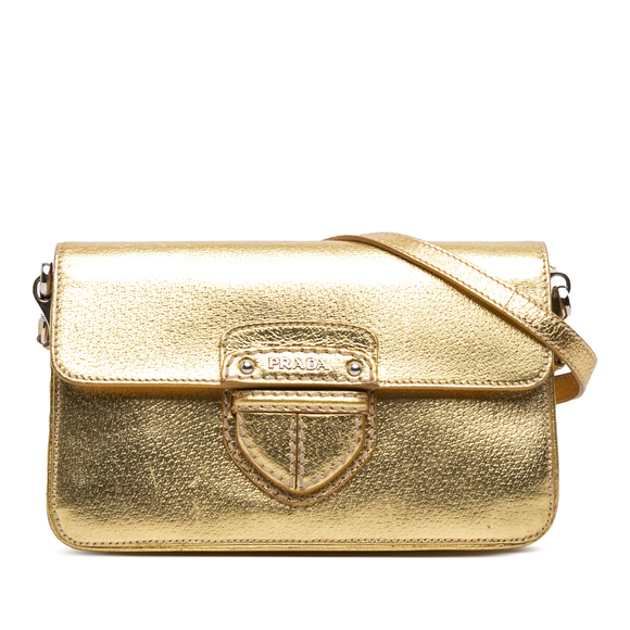 Pre-Loved Prada Metallic Cinghiale Crossbody